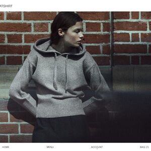 Zara hooded knit sweater size small